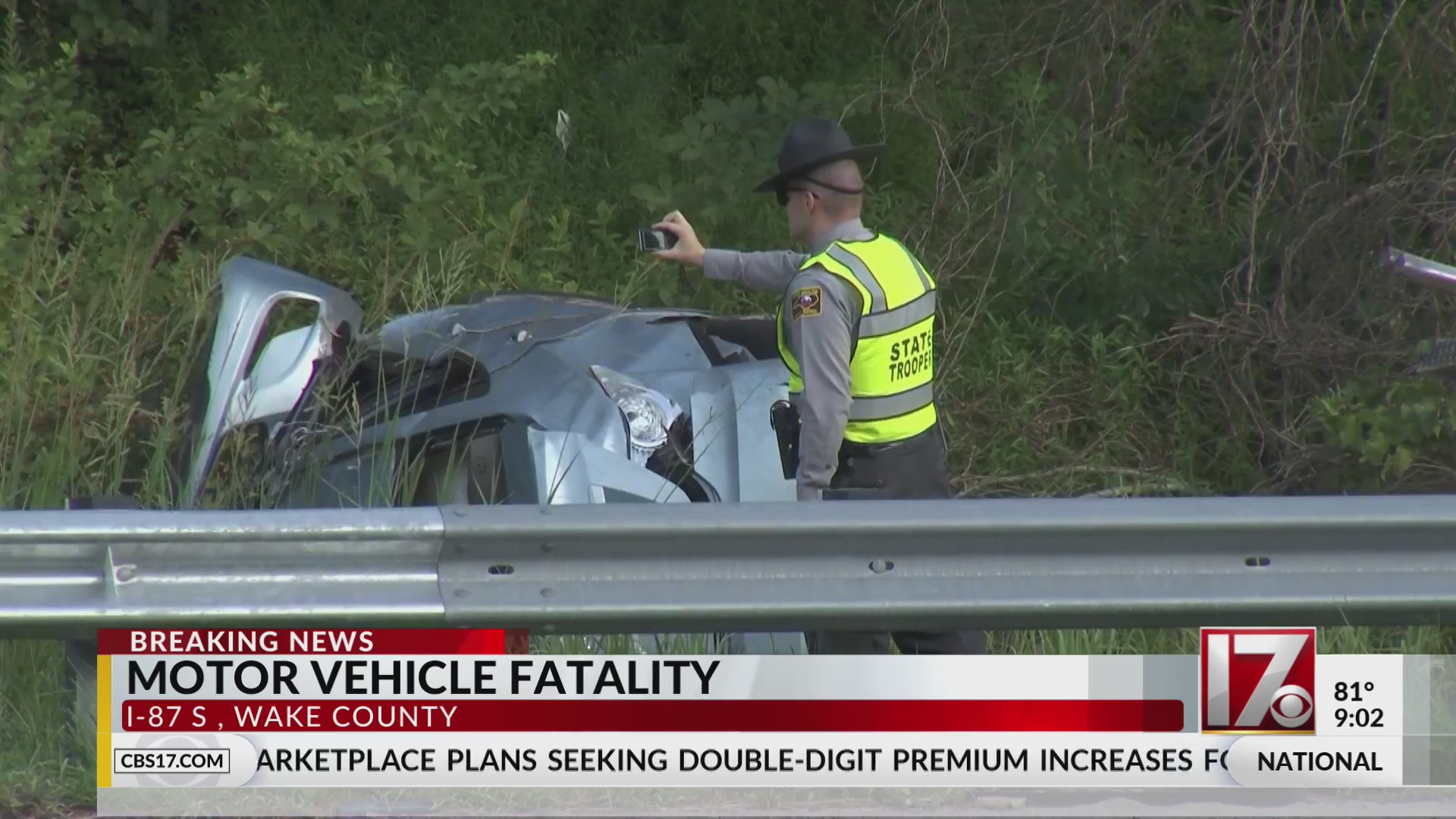 1 dead after fatal overturned crash on I-87 in Wake County: NCSHP ...