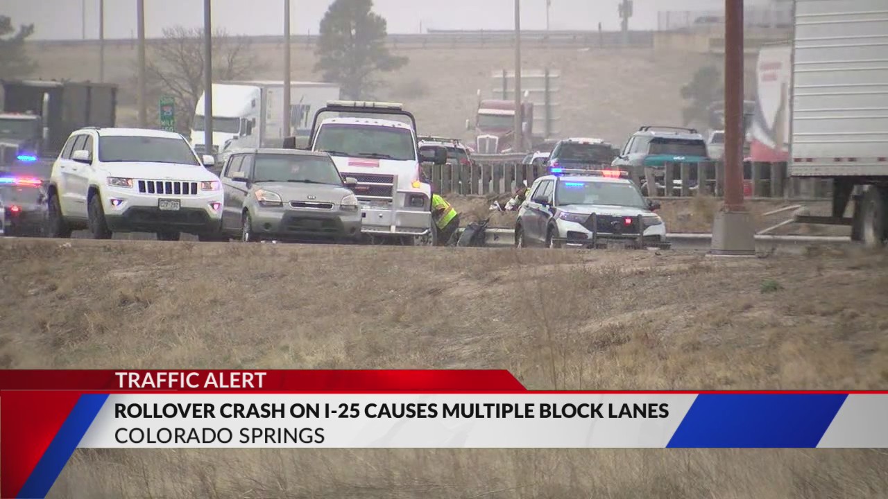 UPDATE: Lanes reopened after rollover crash on I-25 – FOX21 News Colorado