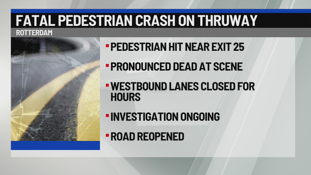 Fatal pedestrian crash on Thruway – NEWS10 ABC