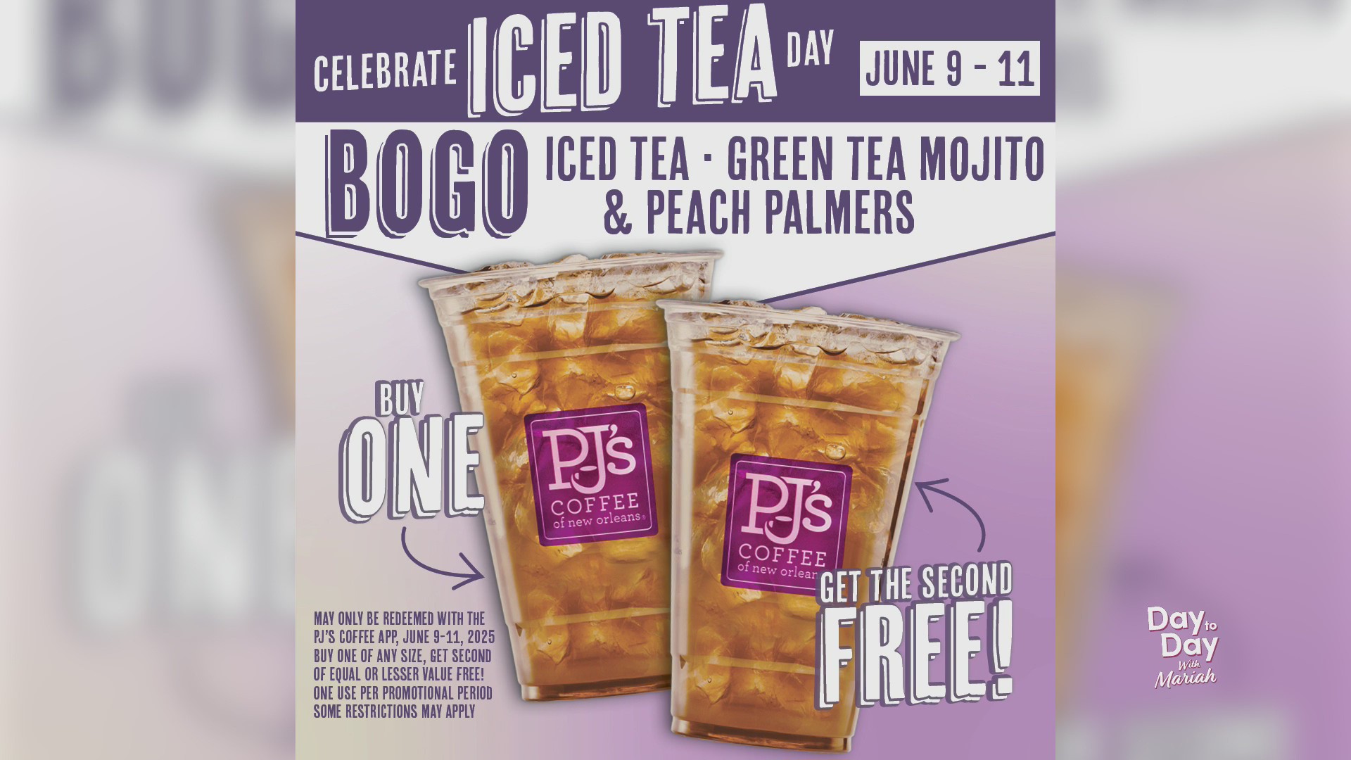 Pj Tea Celebrate National Iced Tea Day with PJ’s Coffee | June 9, 2025 | Day ...