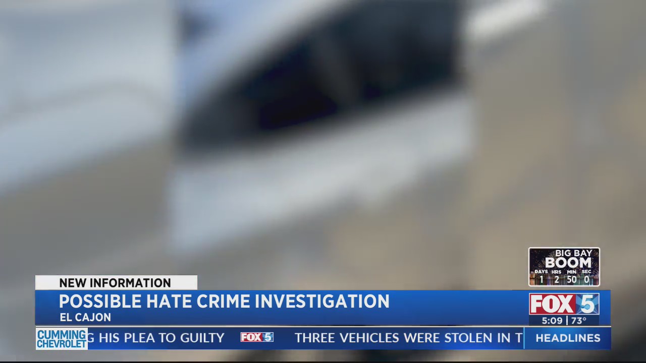 Possible hate crime investigation – FOX 5 San Diego & KUSI News