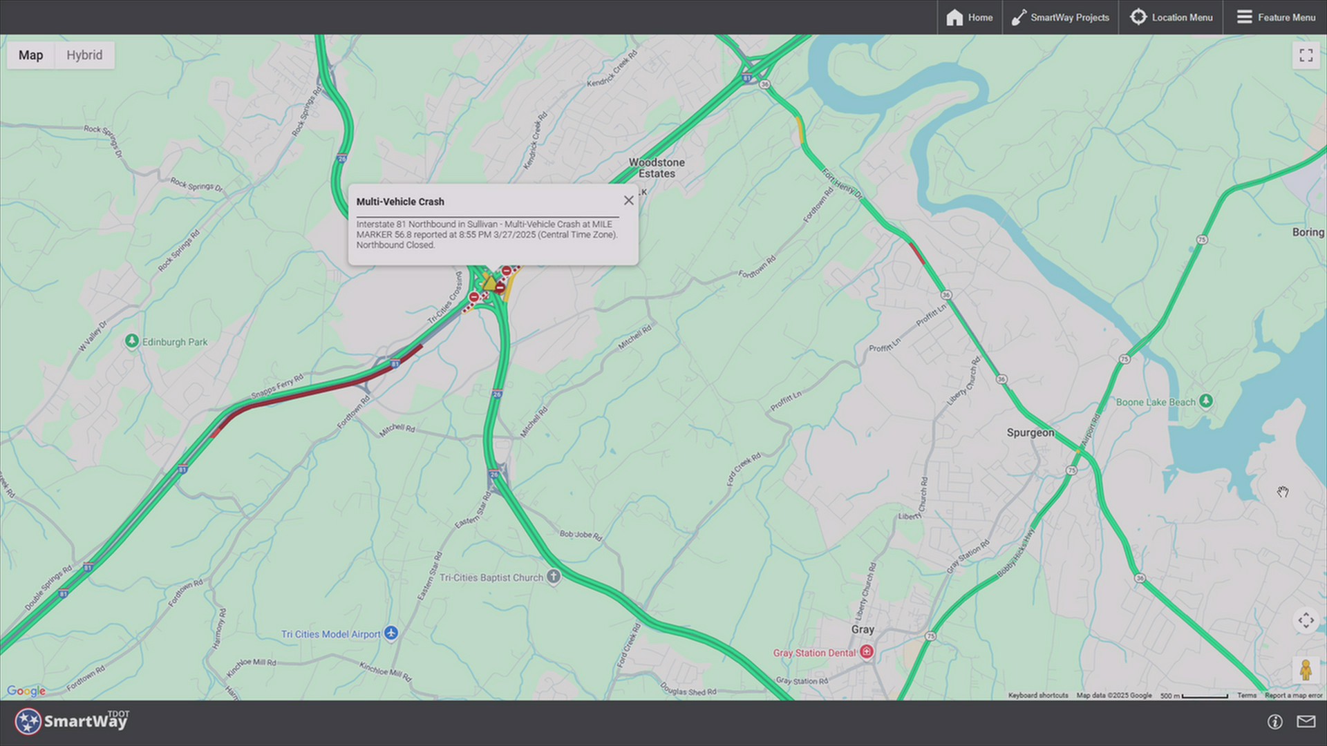 TDOT: Northbound I-81 closed at I-26 after multi-vehicle crash – WJHL ...