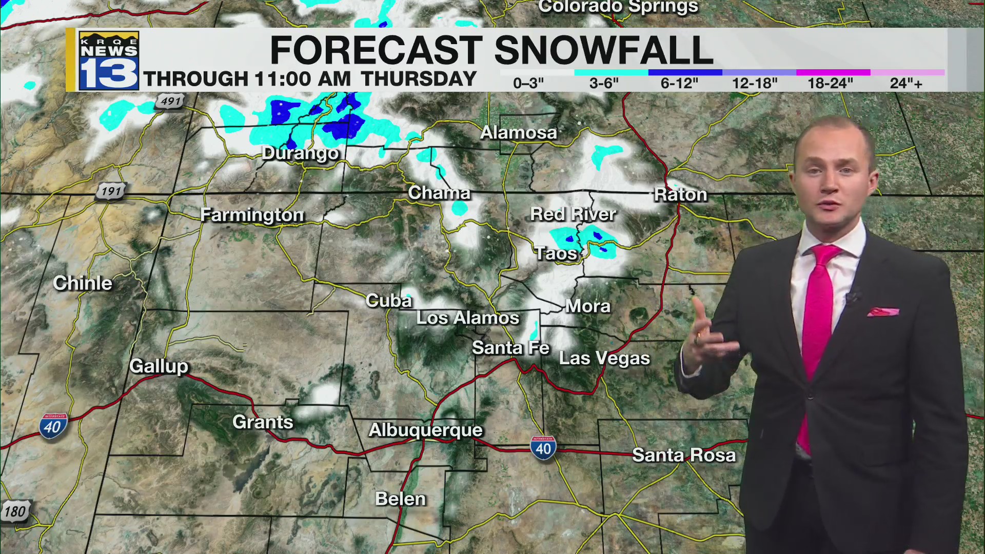 Snow will fall on Christmas day for parts of New Mexico – KRQE NEWS 13 ...