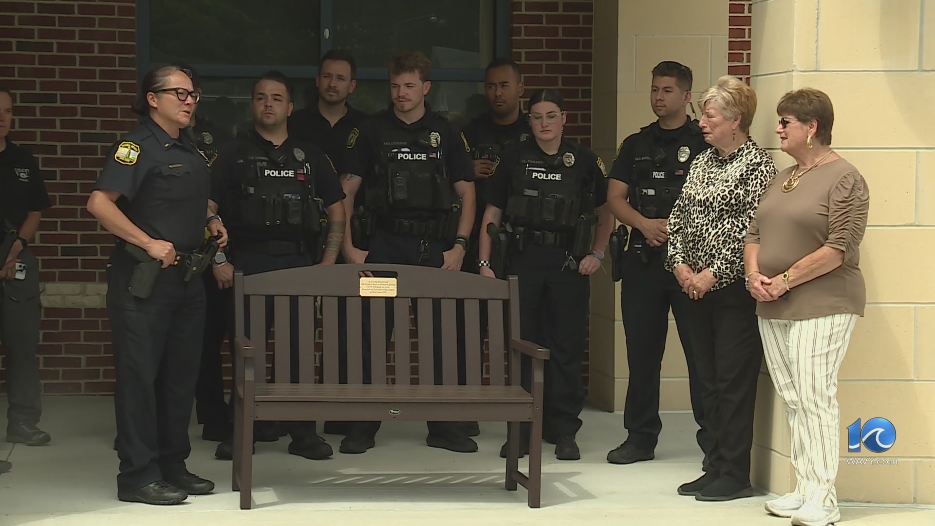Memorial bench to fallen VBPD officers unveiled – WAVY.com