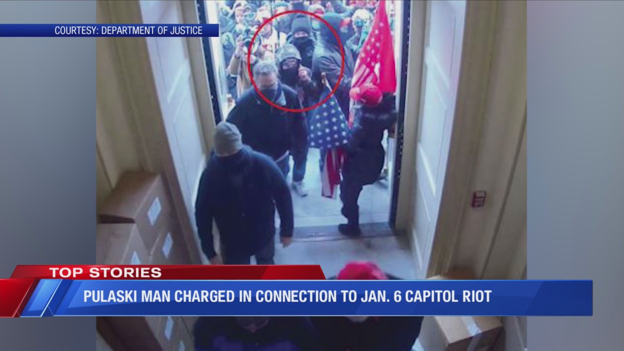 Pulaski man faces federal charges in connection to storming Capitol on ...
