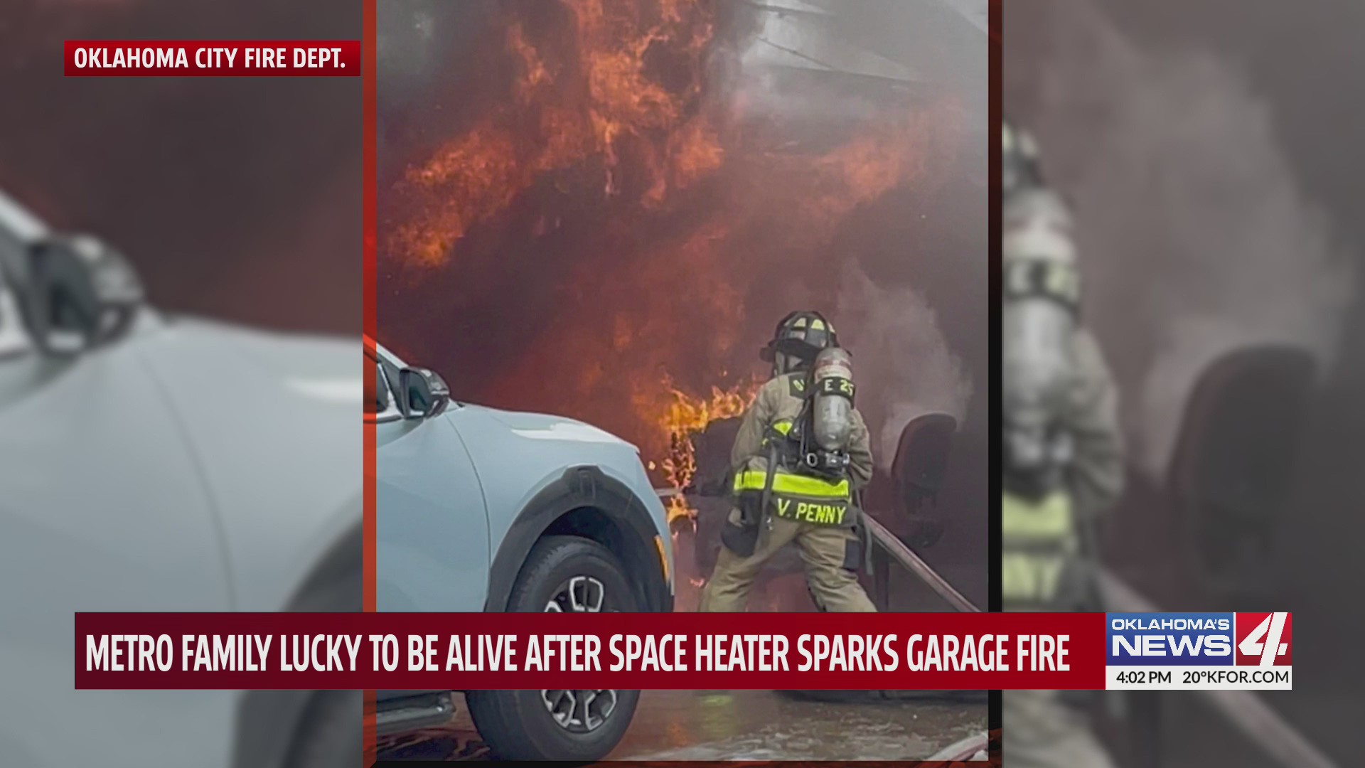 Metro family lucky to be alive after space heater sparks garage fire ...