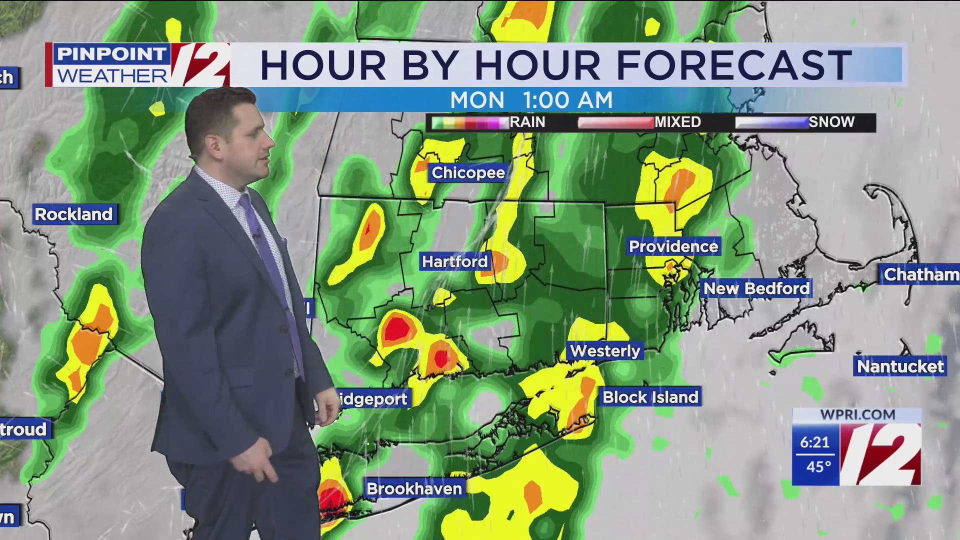 WPRI 12 Weather Forecast: Heavy Rain and Strong Winds Ahead Tonight ...