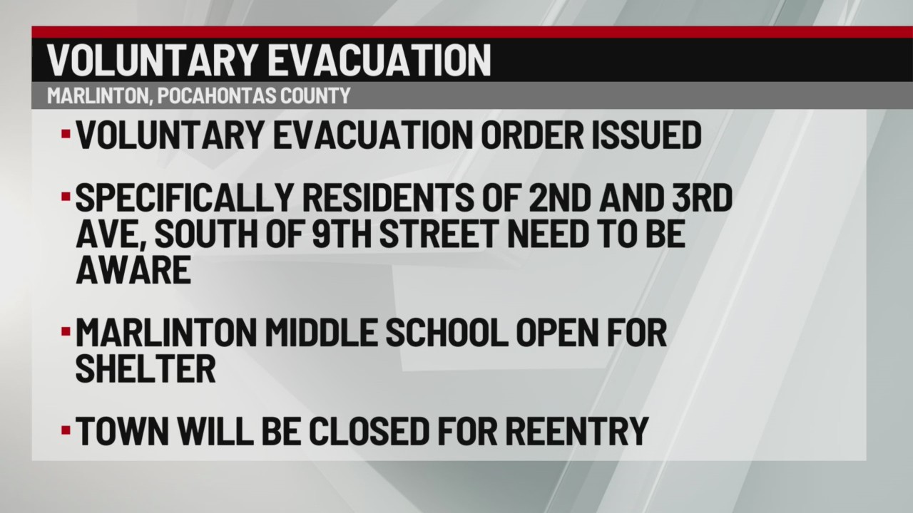 Voluntary evacuation order issued for the town of Marlinton due to ...