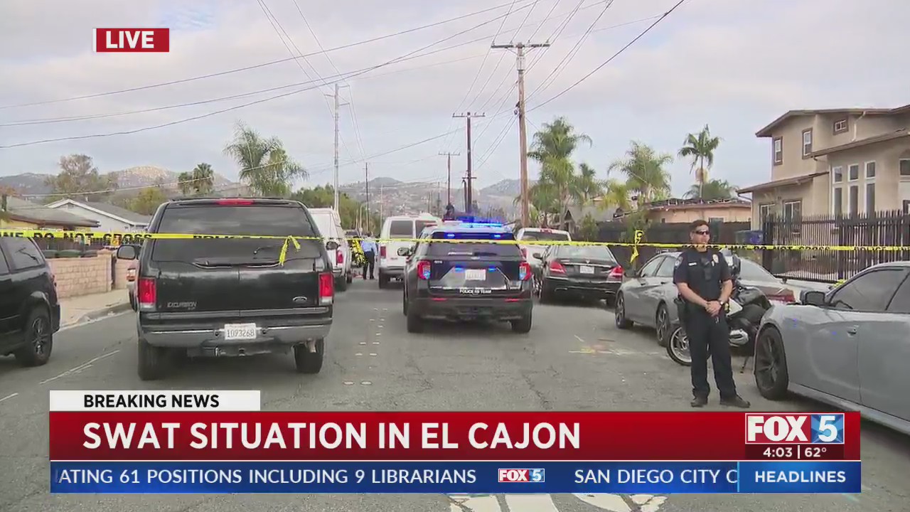SWAT teams, deputies search home in El Cajon for suspected burglar ...