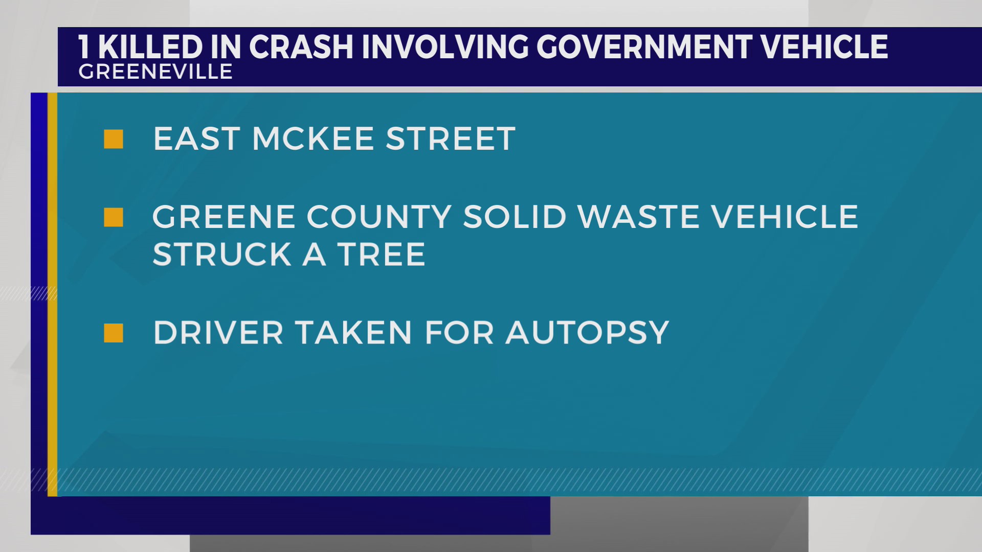 Driver of Greene Co. Solid Waste truck killed in crash – WJHL | Tri ...