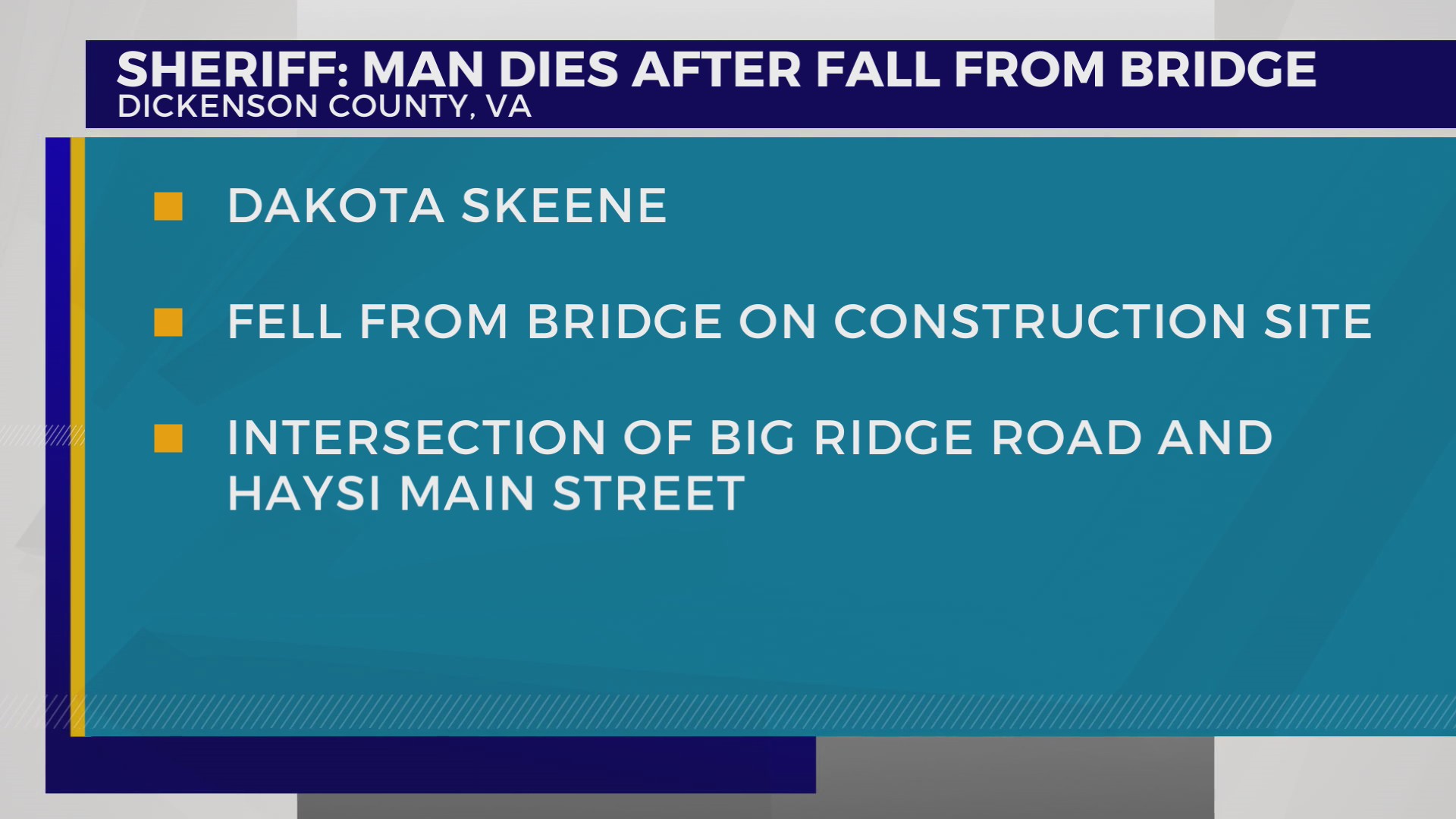 Sheriff: Man dies after fall from bridge in Dickenson County – WJHL ...