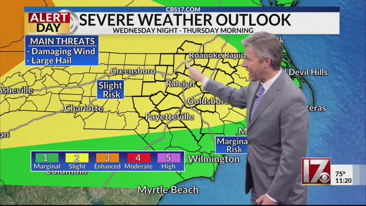 Central NC Weather Alert Day: Wednesday night into Thursday – CBS17.com
