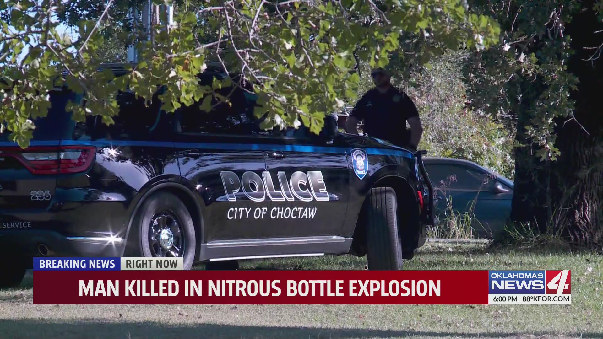 Man killed in nitrous bottle explosion Oklahoma City