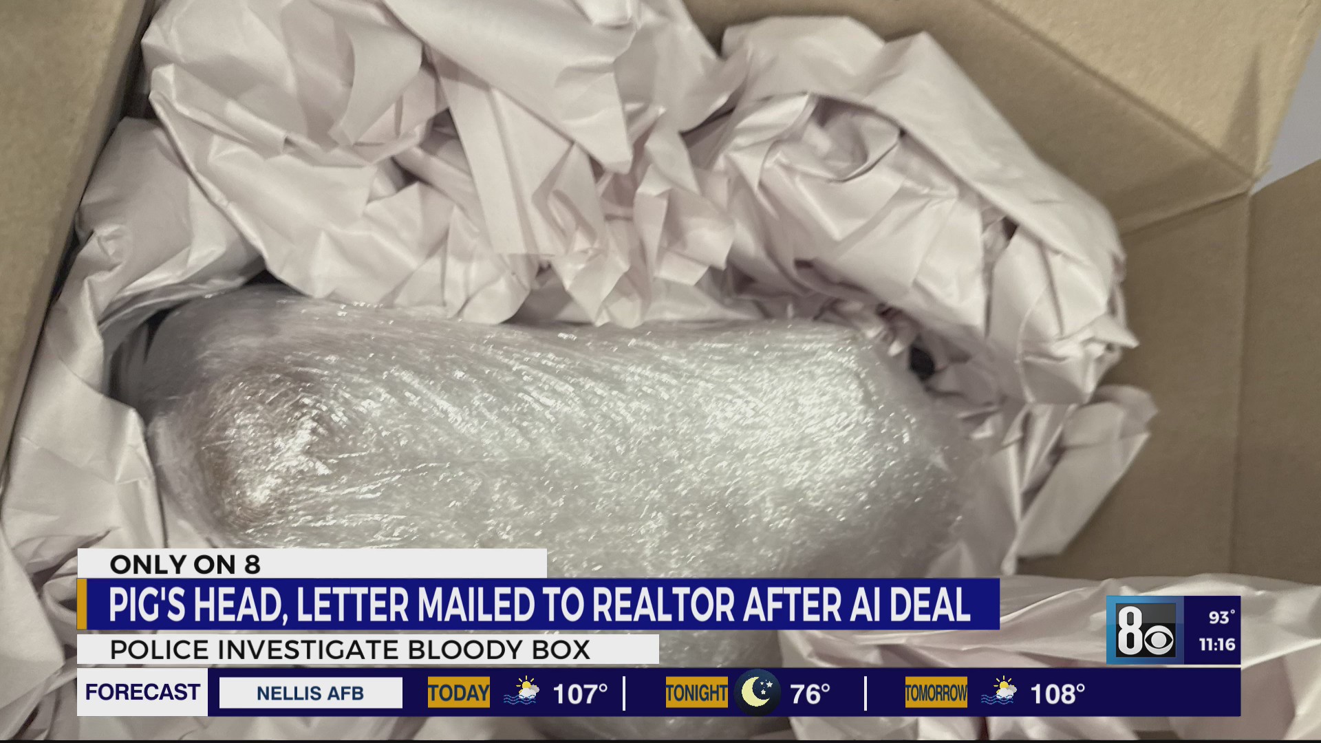 Las Vegas realtor receives bloodied pig’s head, letter after AI deal ...