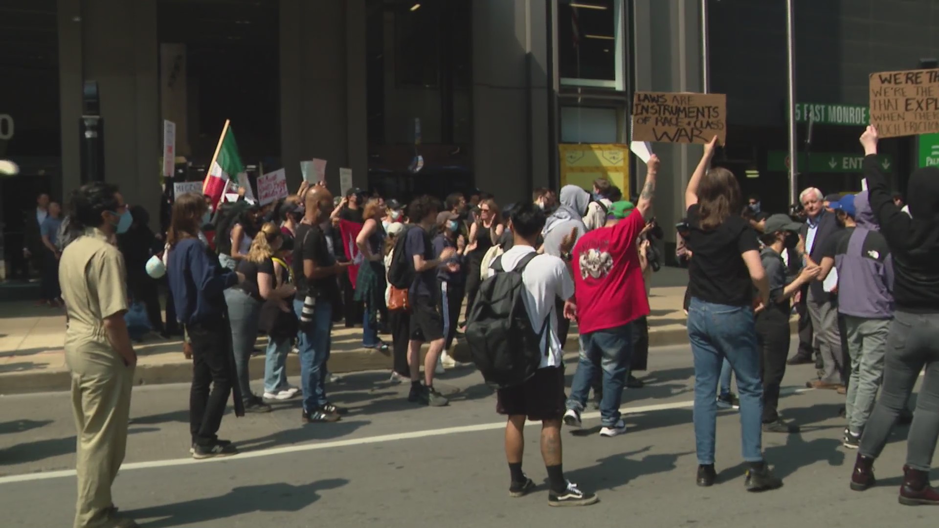Police During Rally Police search for driver who narrowly missed protestors during rally ...