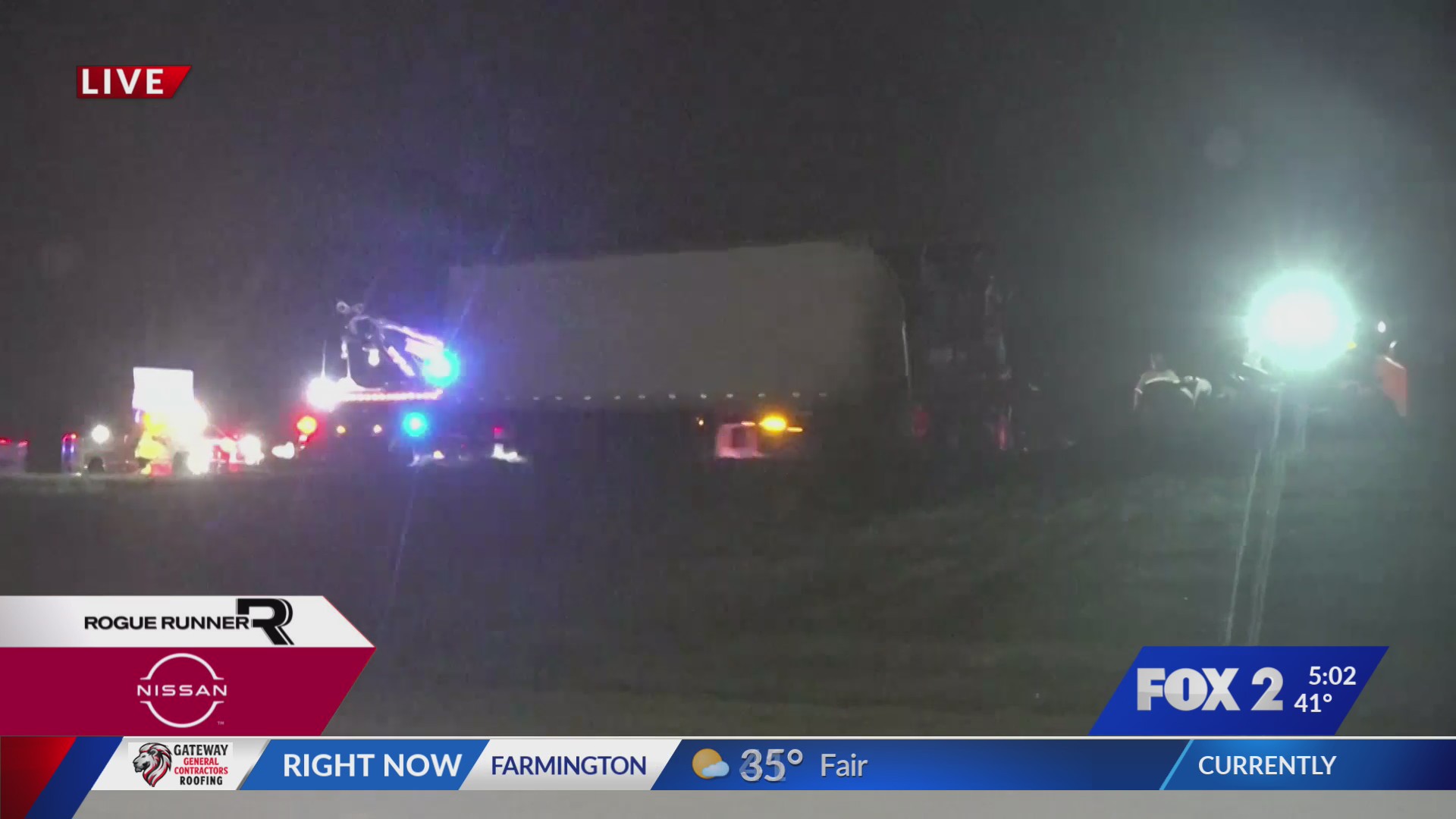 Overnight tractor trailer fire shuts down lanes on I-70 – FOX 2