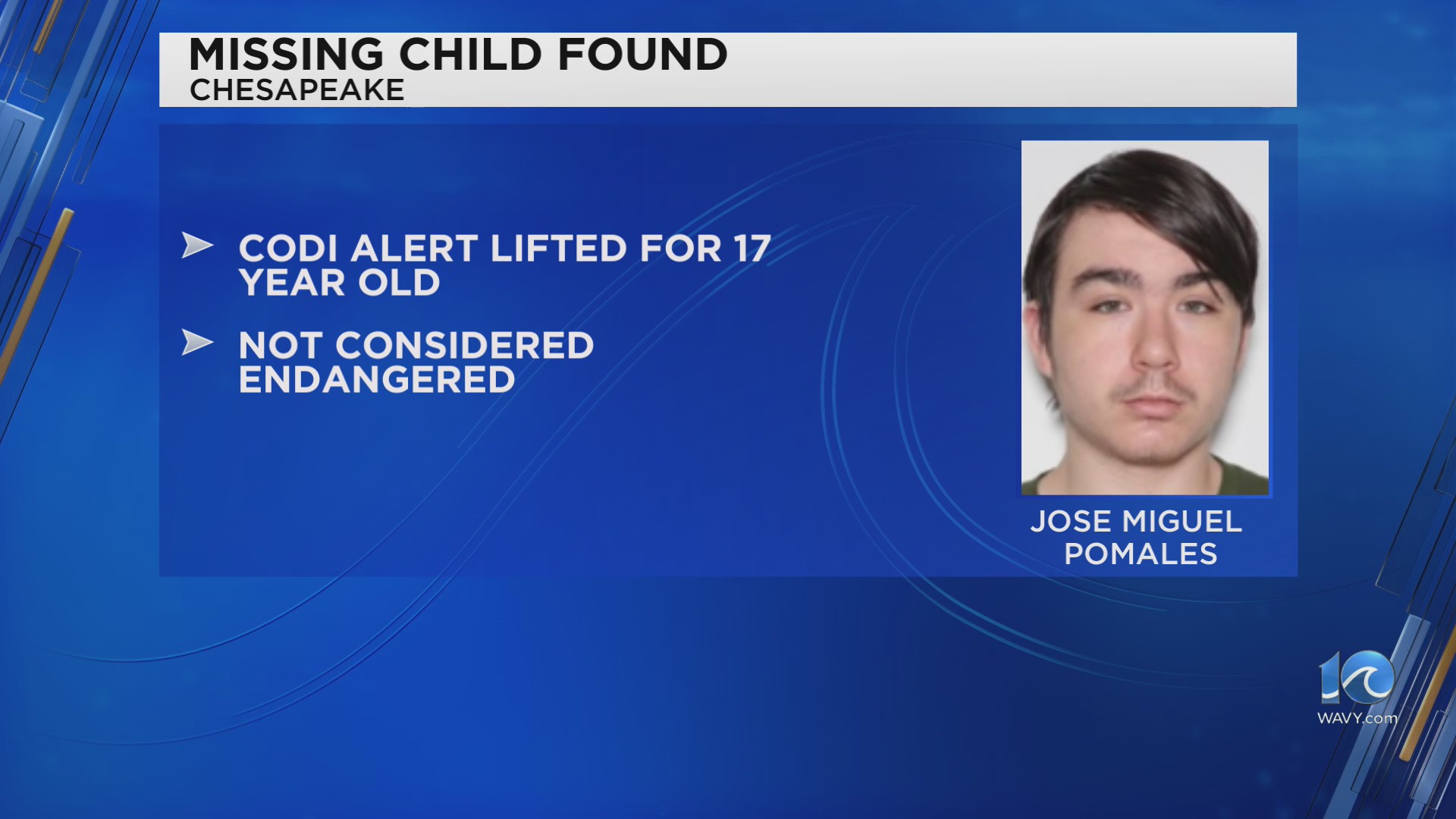 CPD: Missing Chesapeake teen found safe – WAVY.com