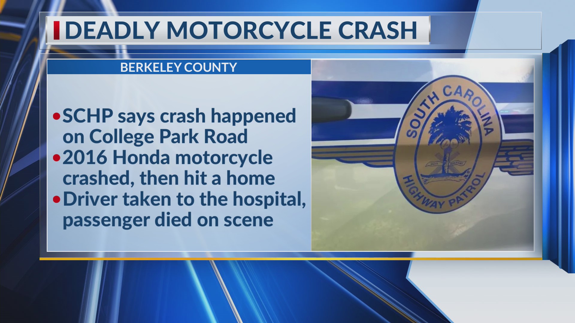 Deadly motorcycle crash – WCBD News 2