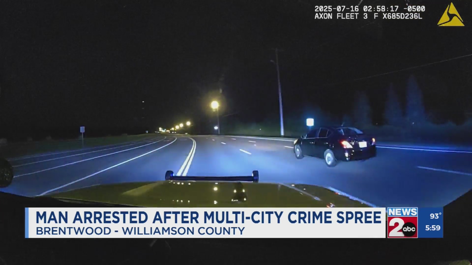 Man arrested after multi-city crime spree – WKRN News 2