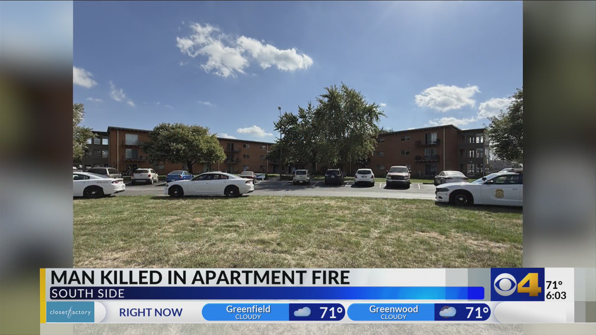 1 dead after apartment fire on south side of Indianapolis – Fox 59