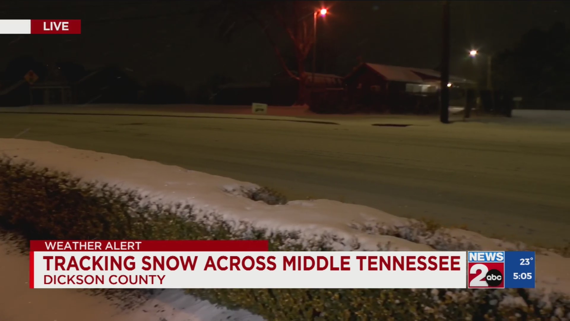 Tracking road conditions in Dickson County – WKRN News 2