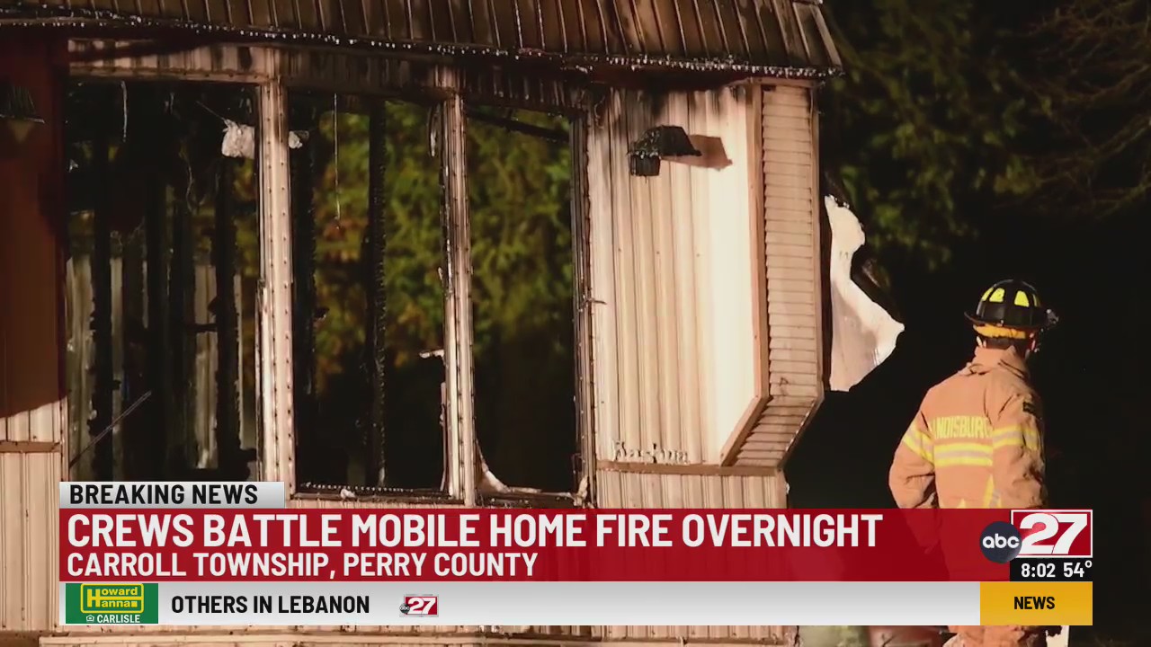 Crews battle overnight mobile home fire in Perry County – ABC27