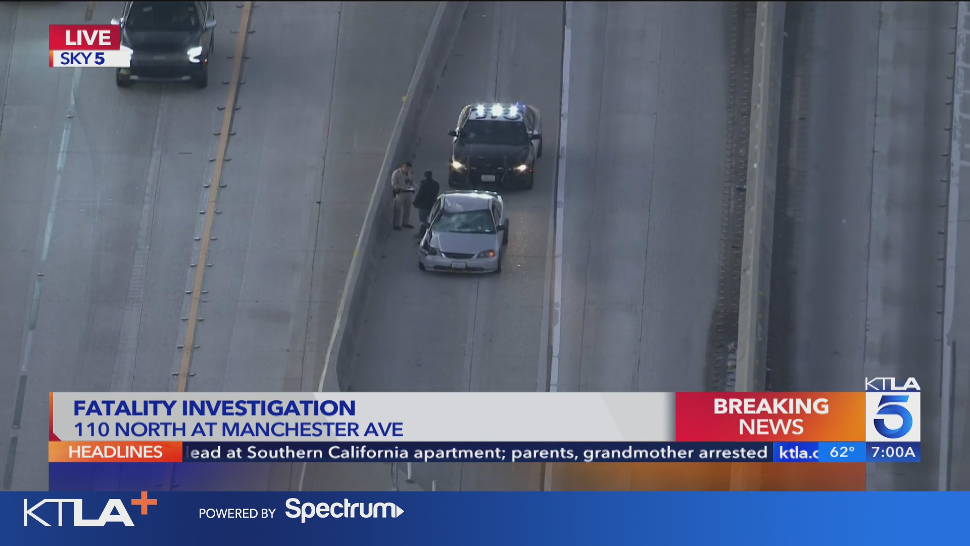 Morning delays after pedestrian killed on 110 Freeway in Los Angeles – KTLA