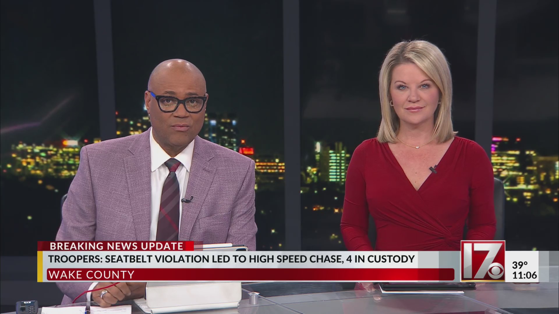 Four arrested after high-speed chase in Wake County – CBS17.com