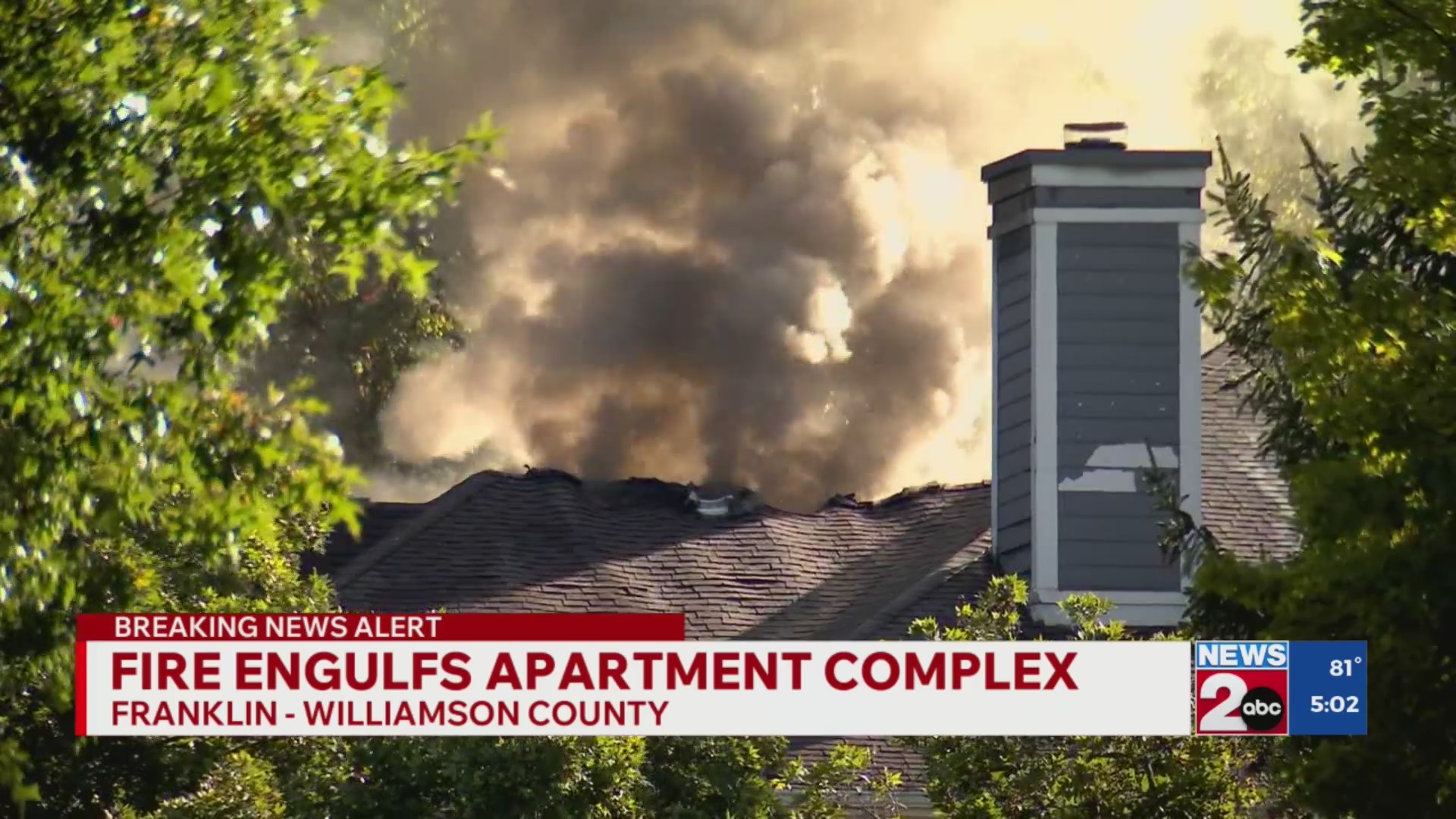Fire engulfs Franklin apartment complex – WKRN News 2