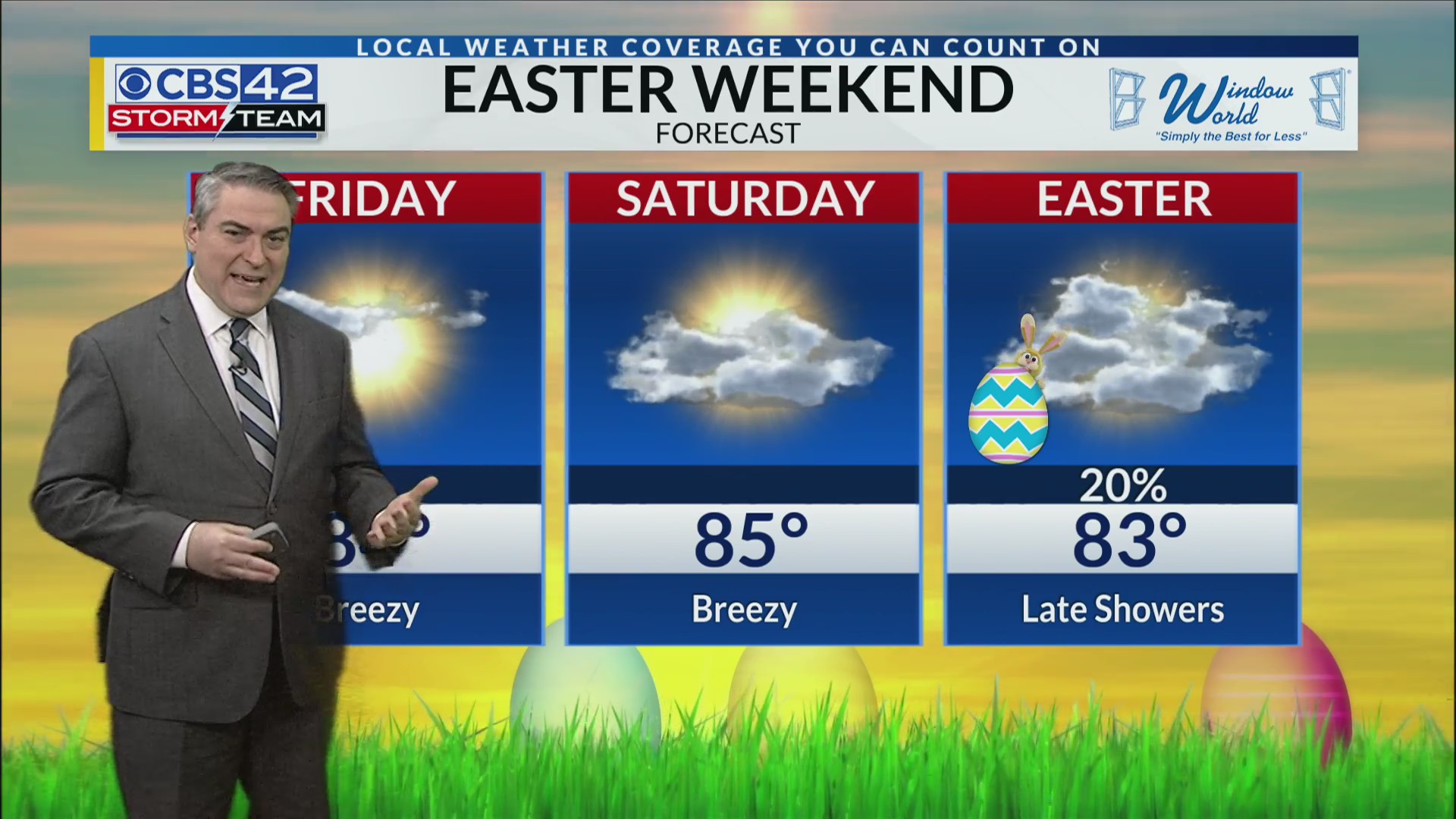 Very Warm Through Easter Sunday, Storms Return Next Week – CBS 42 News ...