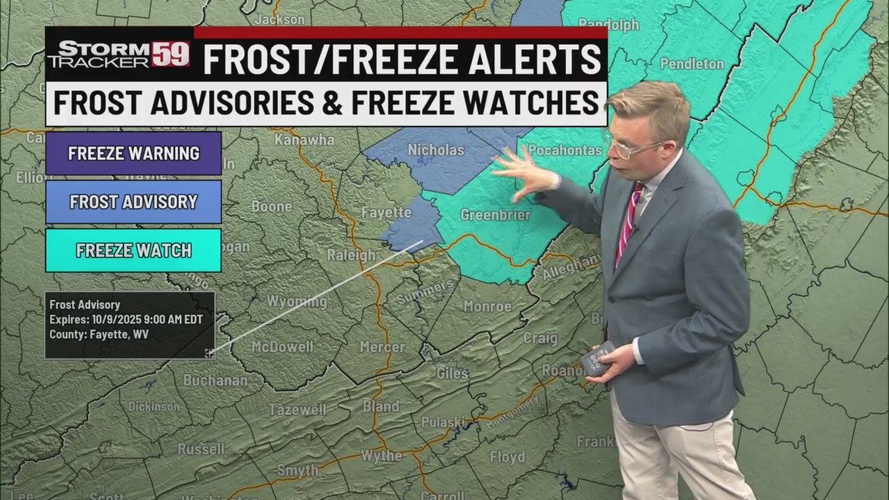 Frosty night tonight, cool temperatures ahead despite sunshine – WVNS