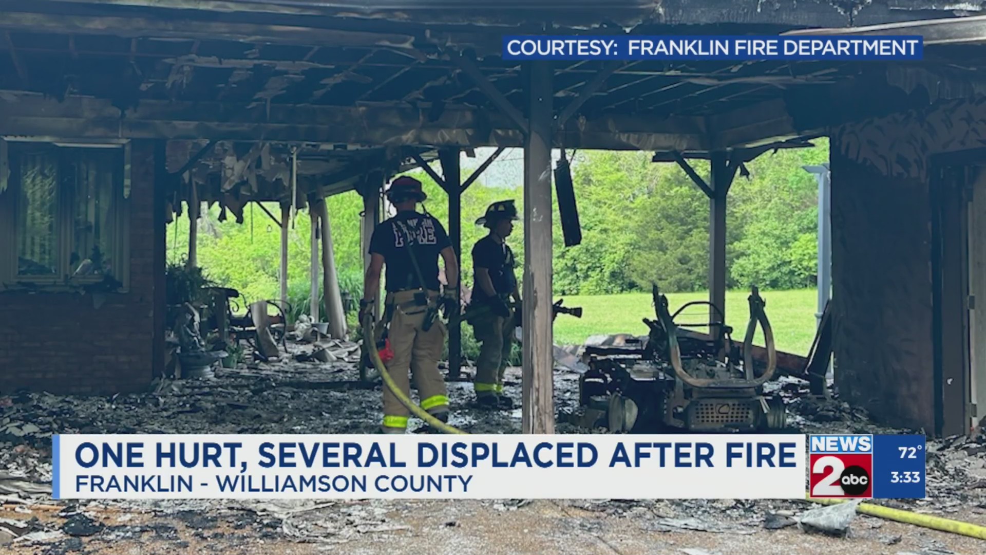 Man injured, family displaced following Franklin house fire – WKRN News 2