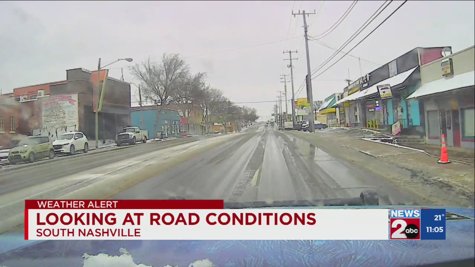 Tracking road conditions in South Nashville after snowfall – WKRN News 2