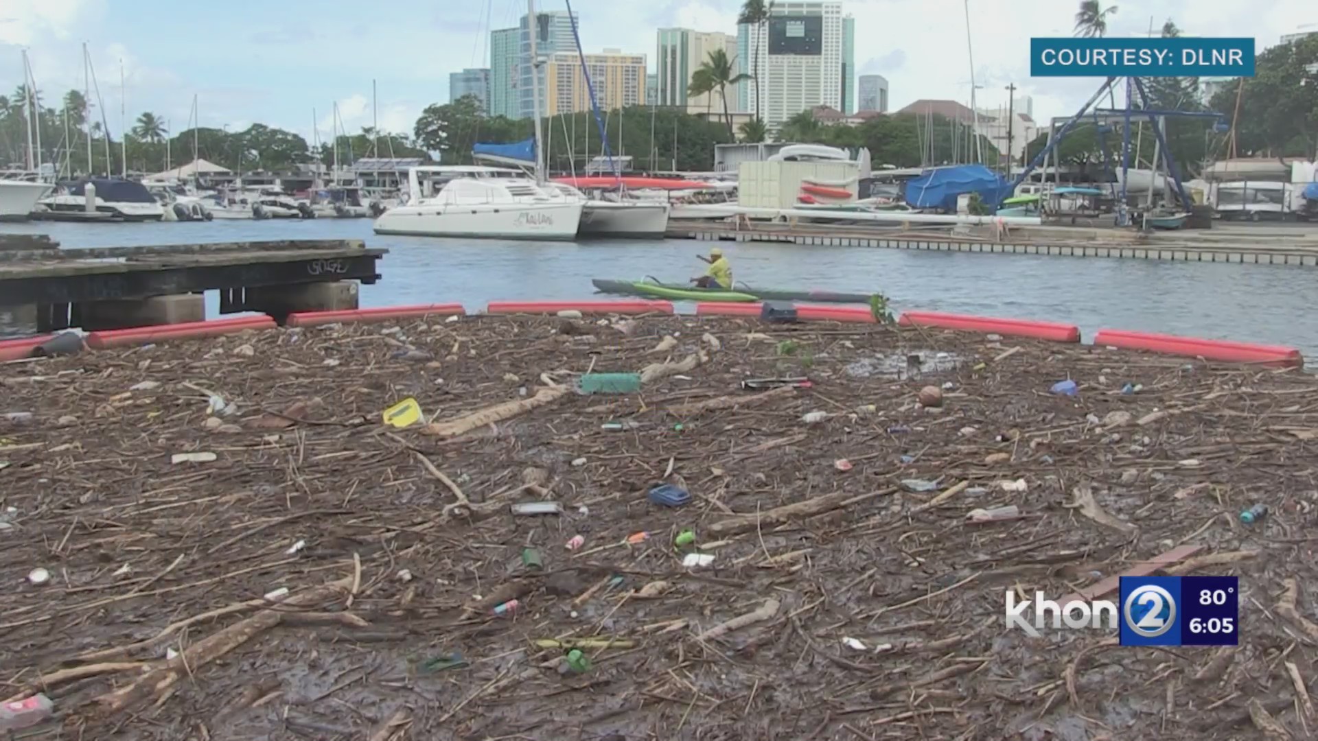 Cleanup efforts underway to clear debris from Ala Wai Small Boat Harbor ...