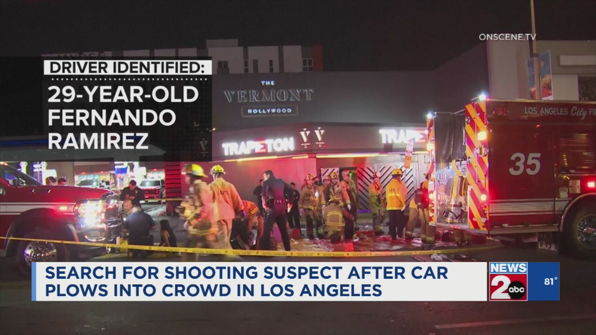 Search for shooting suspect after car plows into crowd in Los Angeles ...