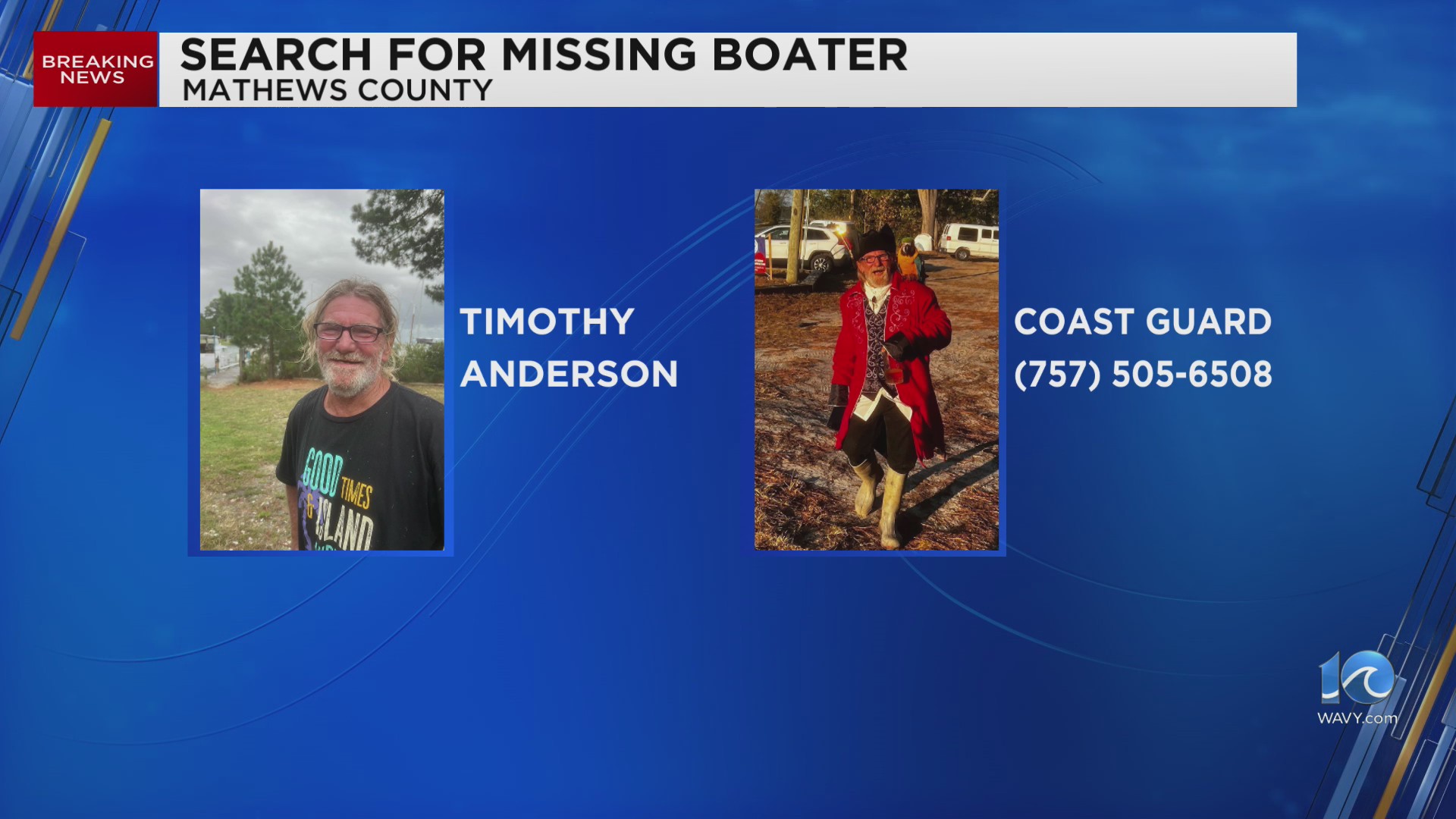 Coast Guard searching for missing boater from Gwynn’s Island – WAVY.com