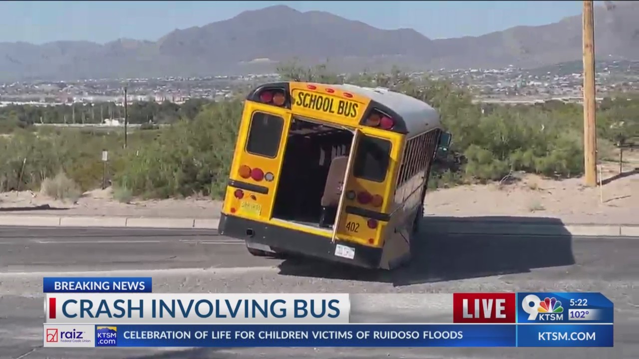 Sunland Park Fire on scene of school bus crash – KTSM 9 News