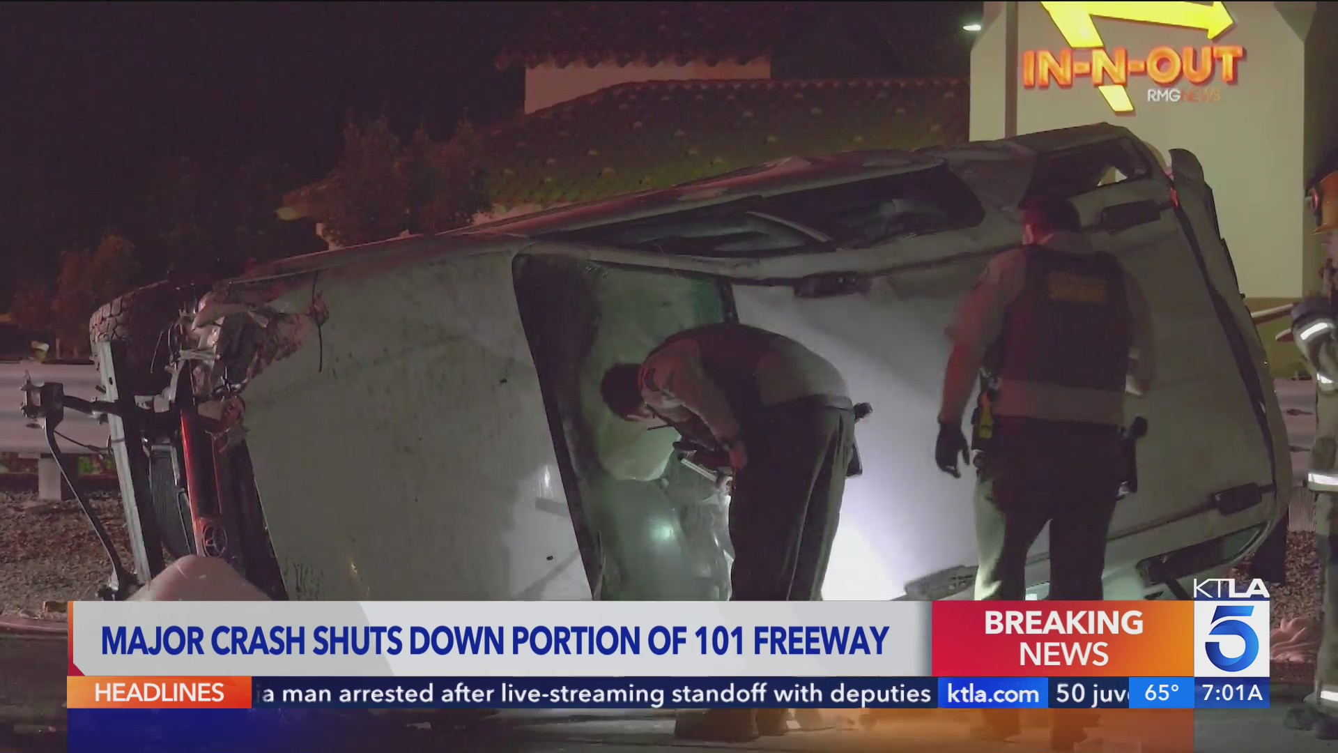 Major crash shuts down 101 Freeway in Ventura County – KTLA
