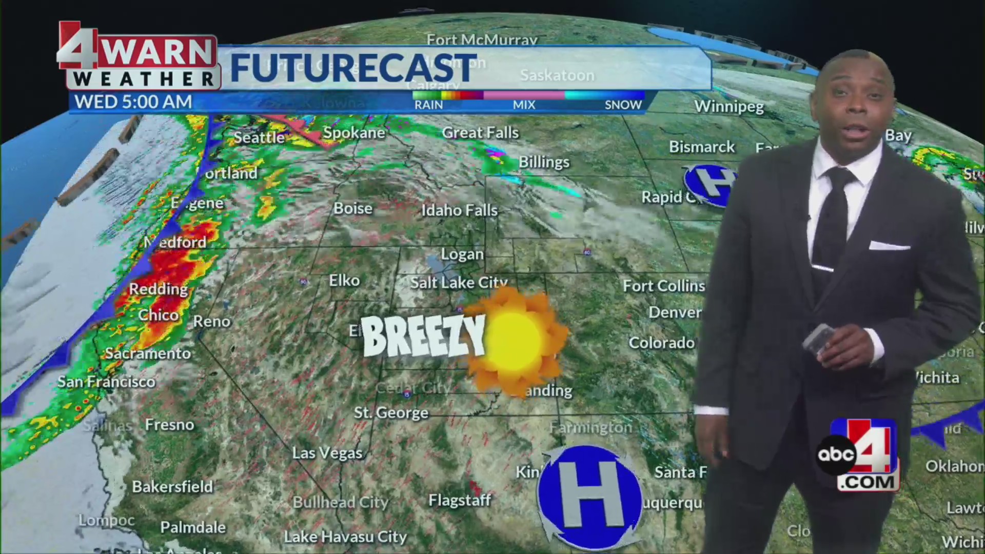 Mostly sunny skies and above average temperatures through midweek ...