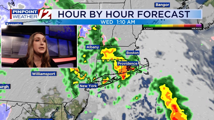 WPRI 12 Weather Alert: Heavy Rain Tonight; Wind Advisory Wednesday PM ...