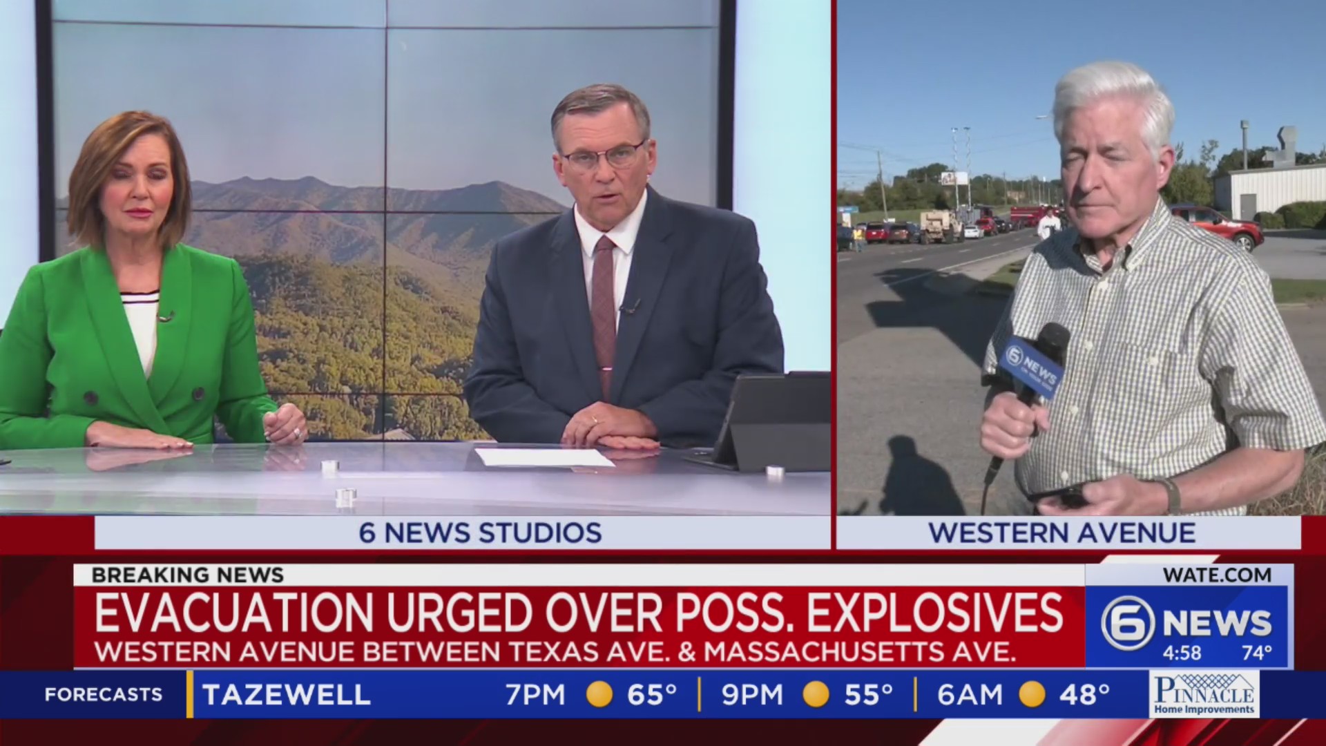 Don Dare reports live from area where ‘possible explosives’ found in