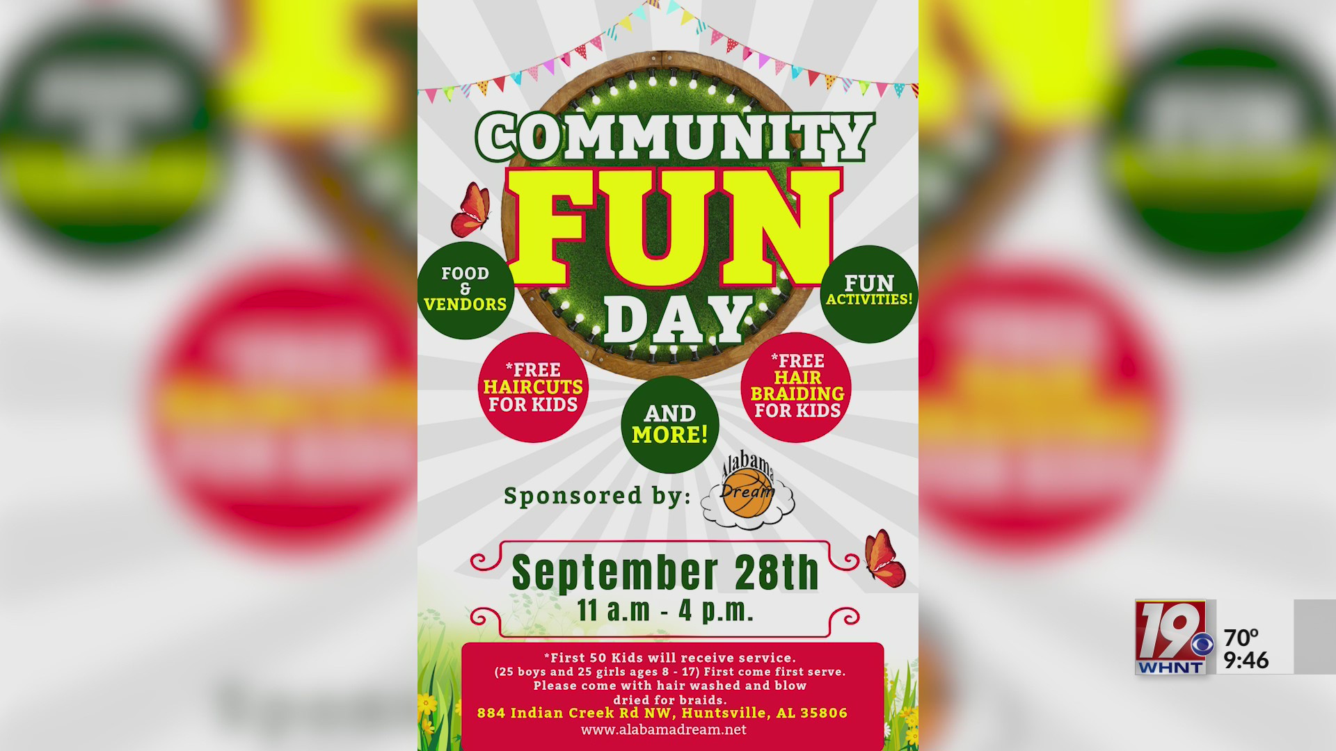 Alabama Dream Hosting Community Fun Day Sept. 25, 2024 News 19 at 9