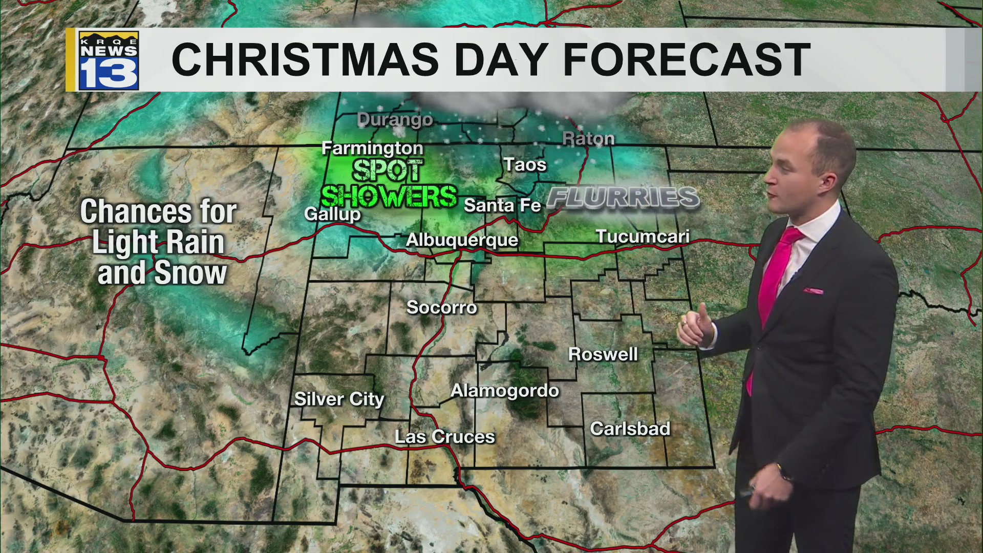 Snow moves into parts of New Mexico Christmas Day – KRQE NEWS 13 ...