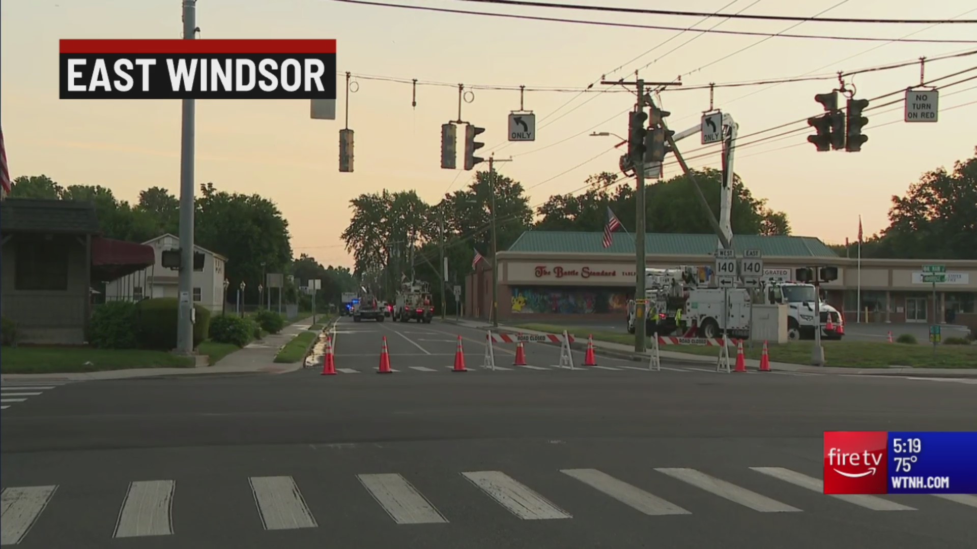 Section of East Windsor road closed after tree falls, transformer blows ...