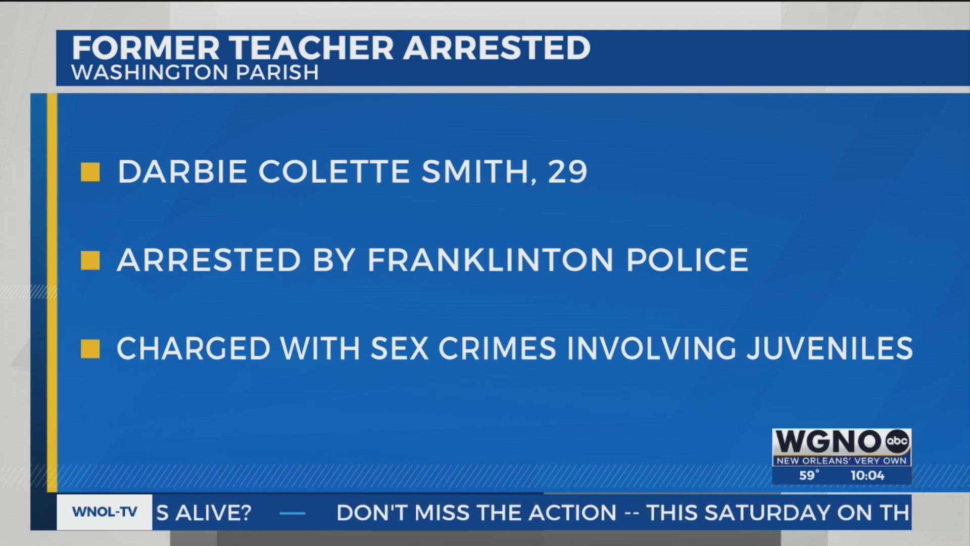 Former Washington Parish teacher charged with sexual abuse – WGNO