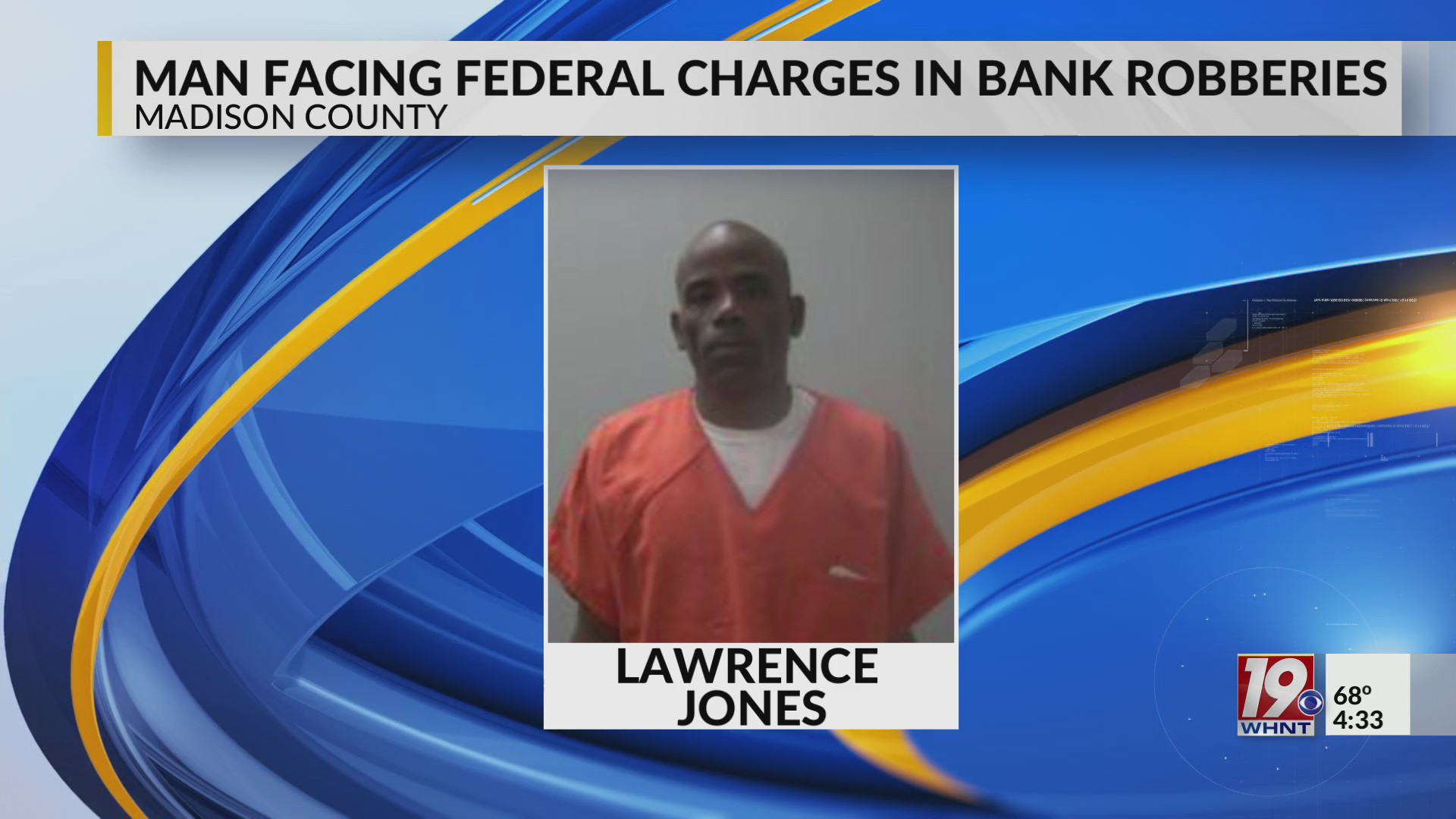 Man Facing Federal Charges in Bank Robberies | March 10, 2025 | News 19 ...