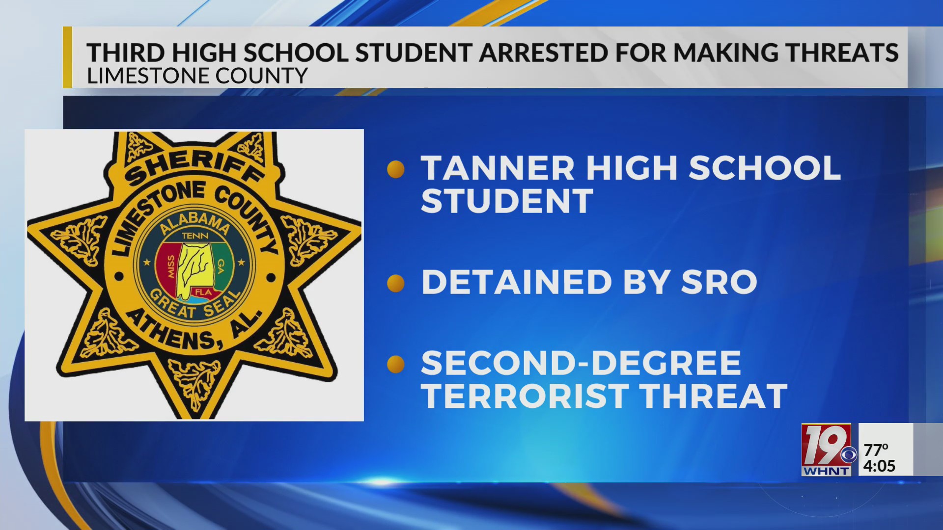 Third High School Student Arrested For Making Threats | September 12 ...