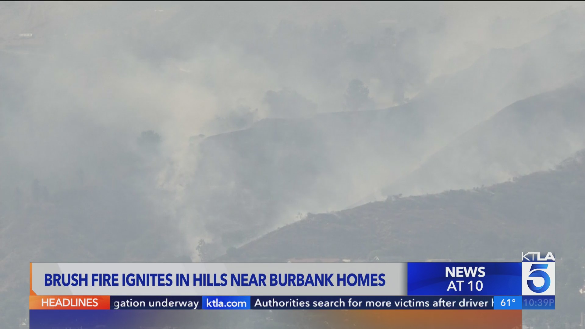 Brush fire ignites hills near Burbank homes – KTLA