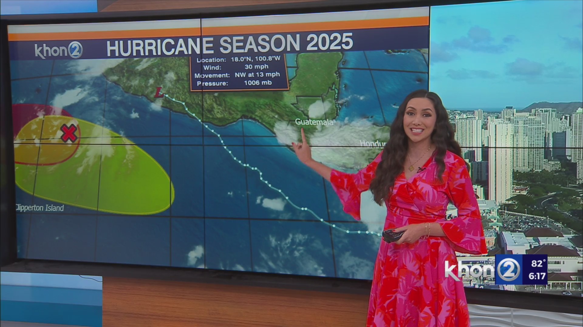 Rampant activity in the Eastern Pacific, Trade weather for Hawaii KHON2