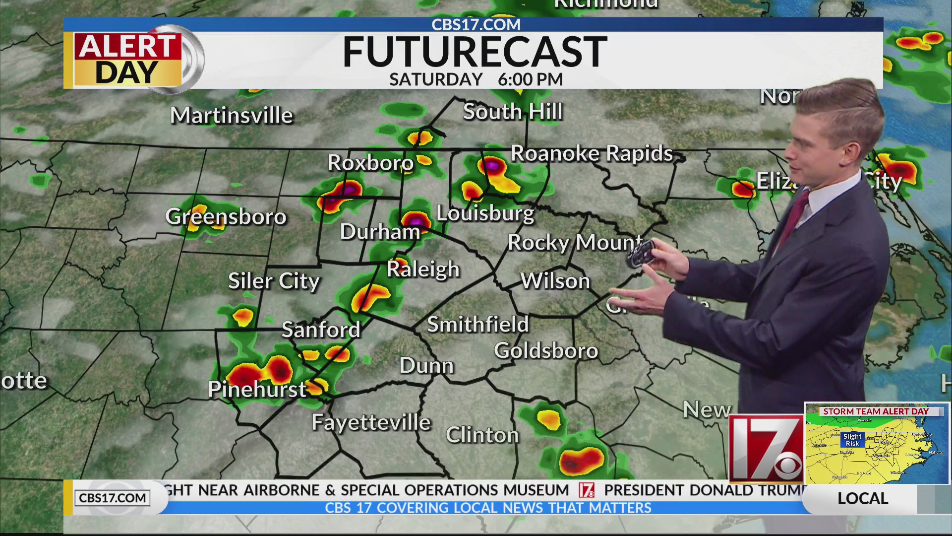 Scattered severe storms Saturday with strong winds, hail – CBS17.com